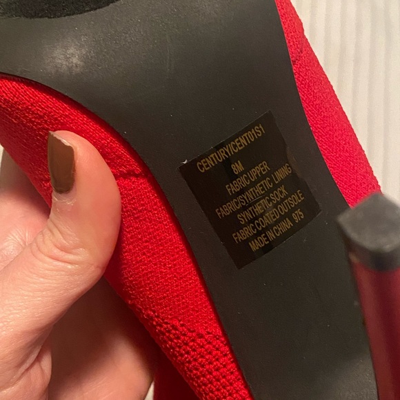 Knit, heeled, sock booties - Picture 5 of 11